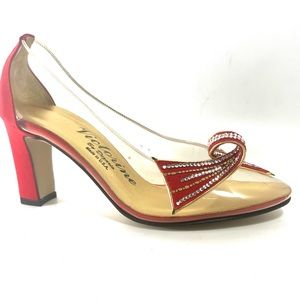 Dressy Red Clear Shoes New In Box made in US size 7 
Run one size small